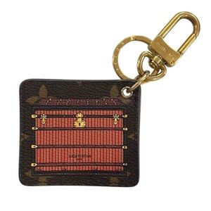 LOUIS VUITTON Limited Edition Monogram Illustre Trunk Bordeaux Bag Charm